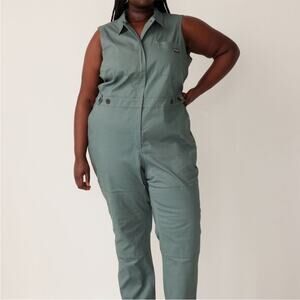 NWT WildFang The Essential Sleeveless High Waisted Coverall Turquoise Size 3X